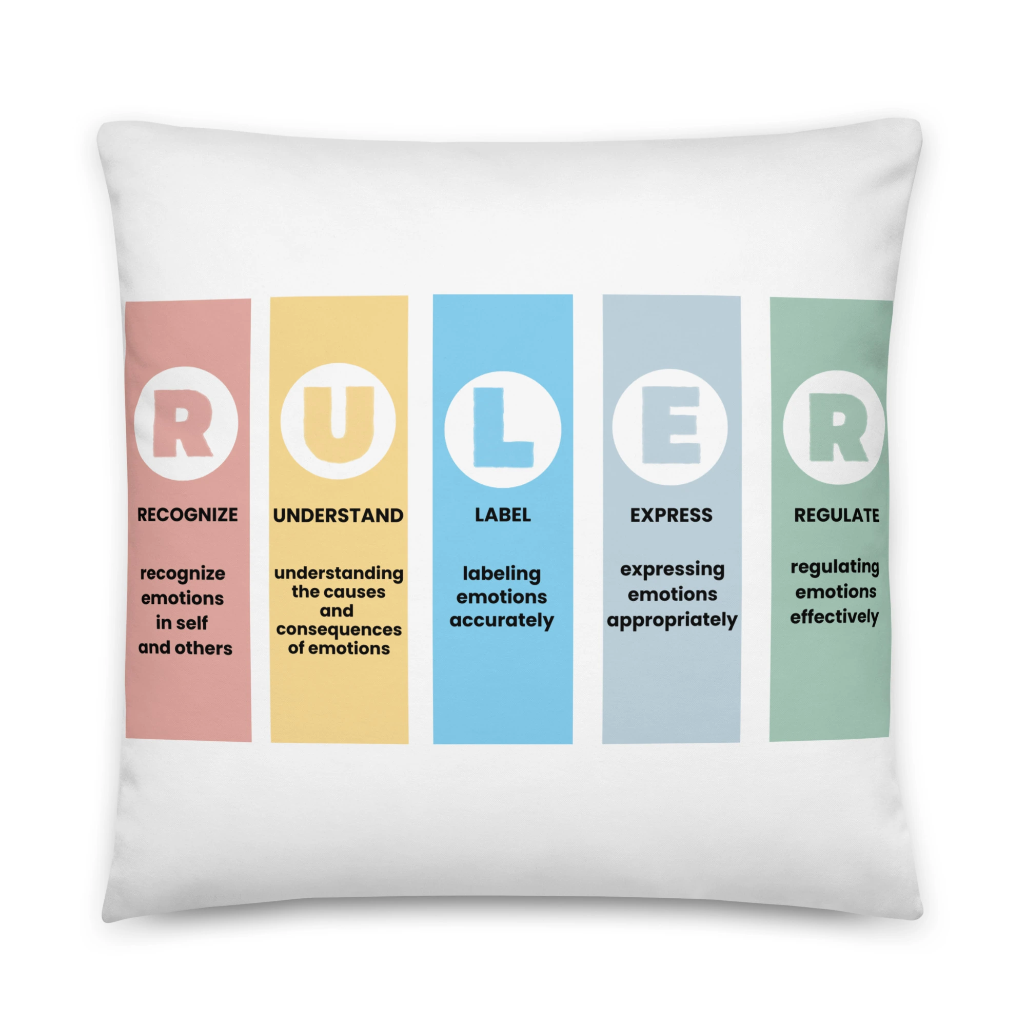 The RULER Decorative Throw Pillow with Washable Cover
