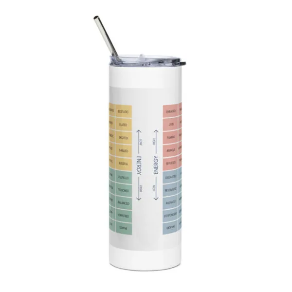 Stainless Steel Tumbler with Metal Straw – 20 oz Reusable Drinkware - Image 3