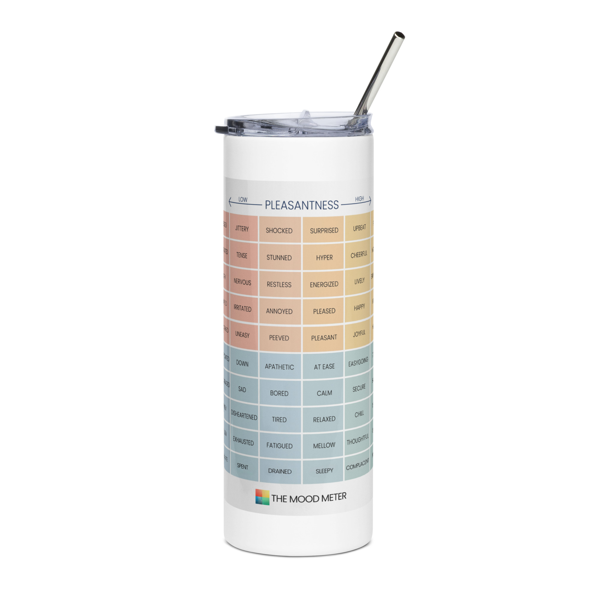 Stainless Steel Tumbler with Metal Straw – 20 oz Reusable Drinkware