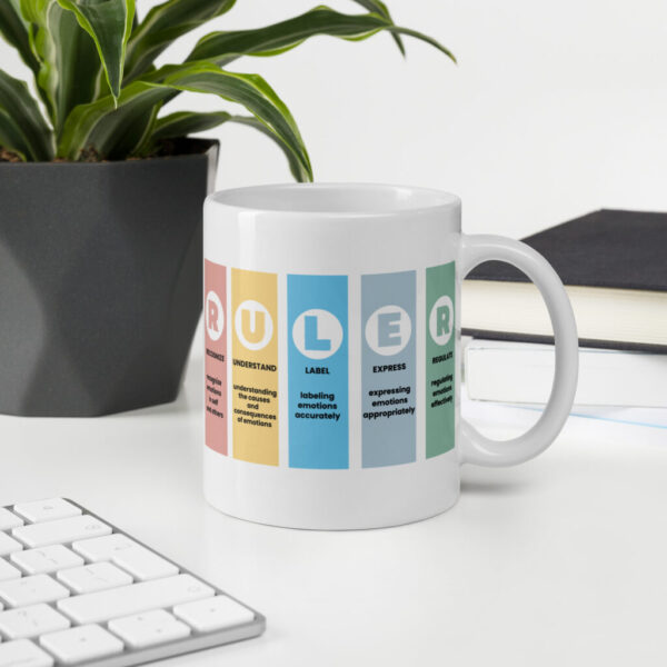 The Mood Meter & RULER White Glossy Ceramic Mug