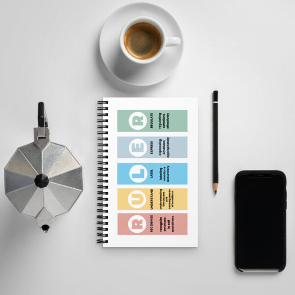 spiral-notebook-white-front-68ee3eedc4e2a.jpg RULER Spiral Notebook – Metal Binding