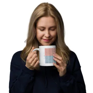 Mug Blanc Brillant du Mood Meter – Édition Française - Image 3