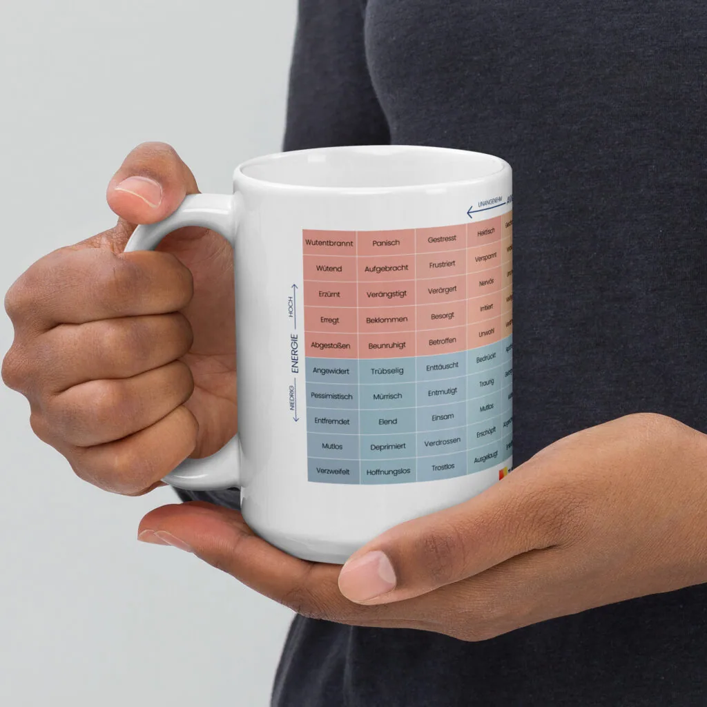 Mood Meter Glänzende Kaffeetasse – Deutsche Ausgabe - Image 2
