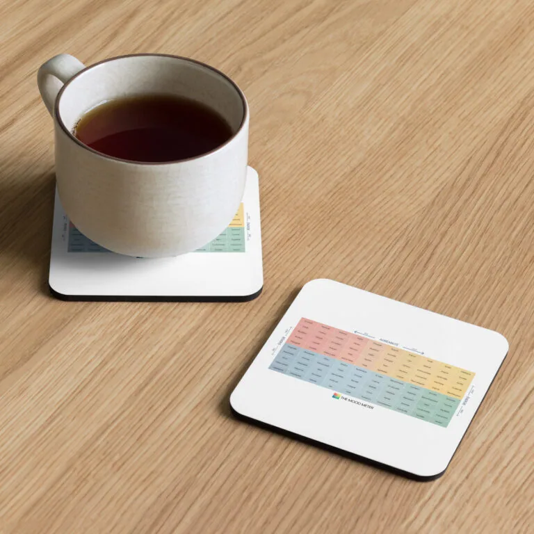 Sous-verre à Dos en Liège du Mood Meter – Édition Française