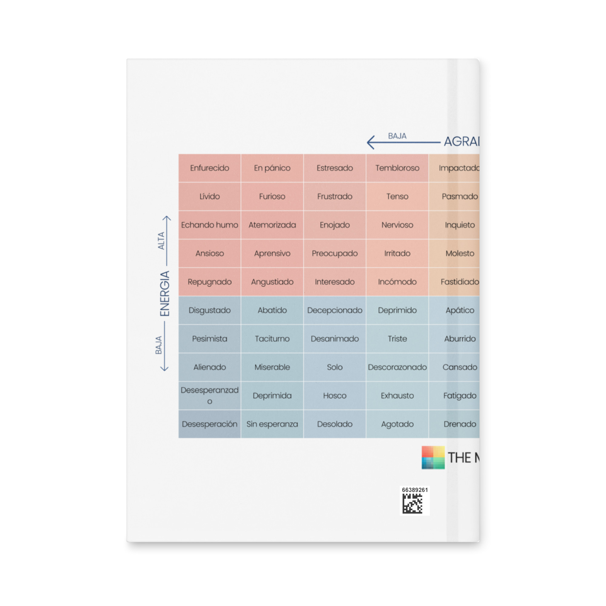 Diario de tapa dura mate del Medidor de Estado de Ánimo en Español