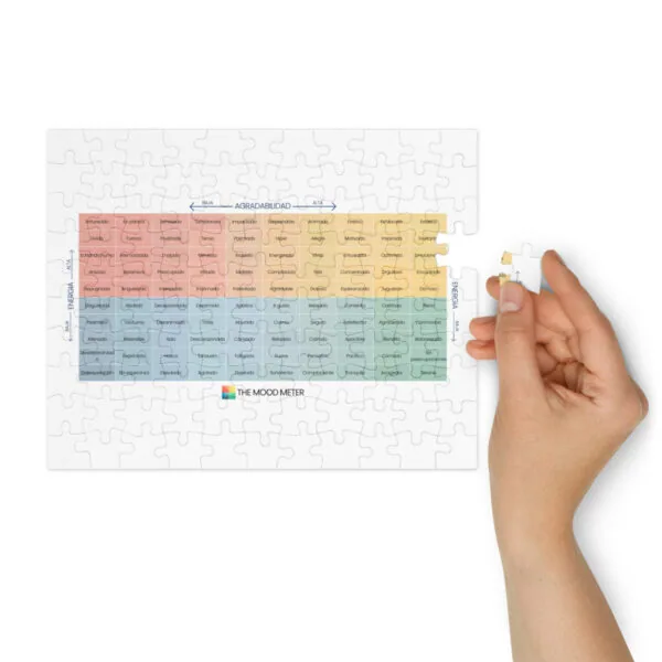 Rompecabezas con lata para medir el estado de ánimo en español