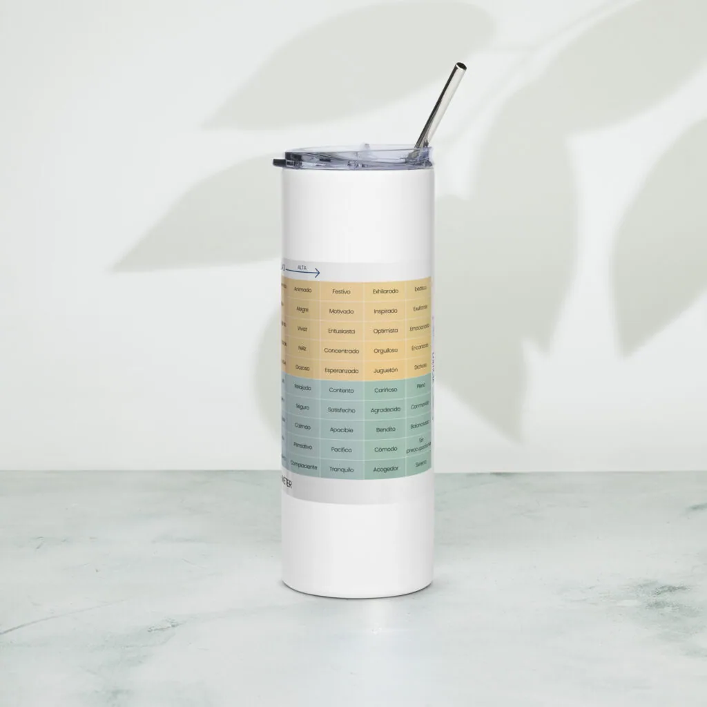 Vaso de acero inoxidable del Medidor de Estado de Ánimo en Español