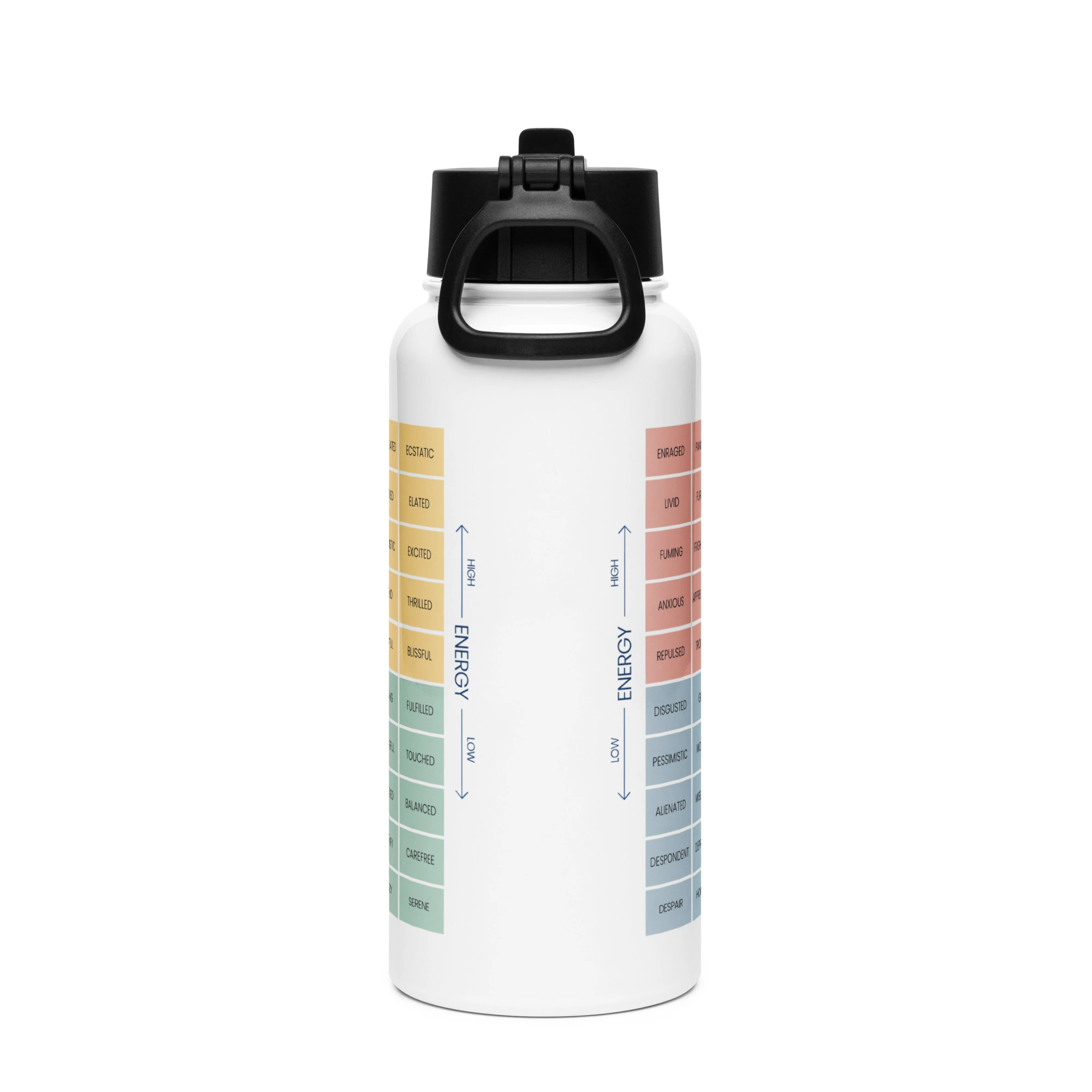 Stainless Steel Water Bottle – with Straw Lid & Handle