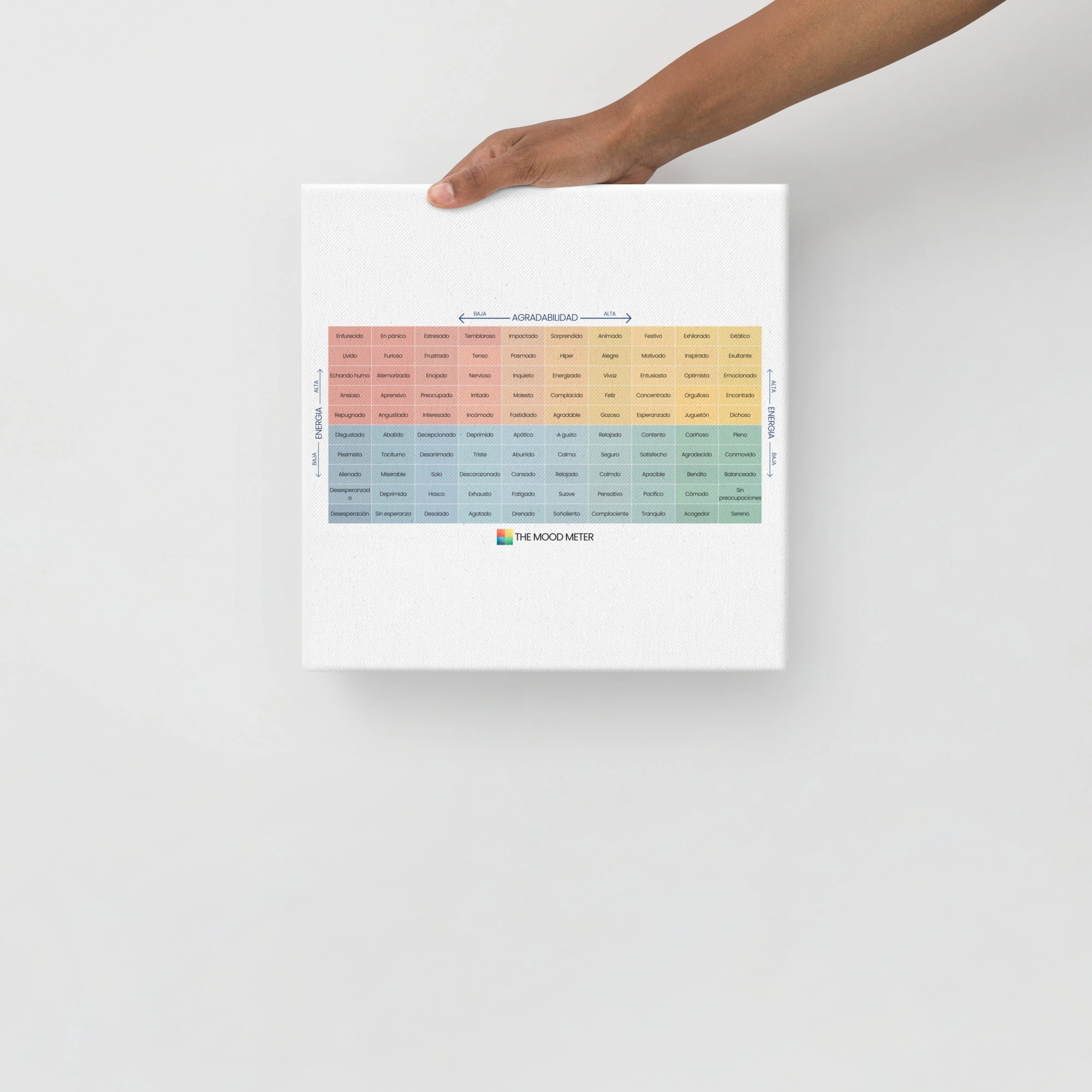 Lienzo Delgado del Medidor del Estado de Ánimo en Español