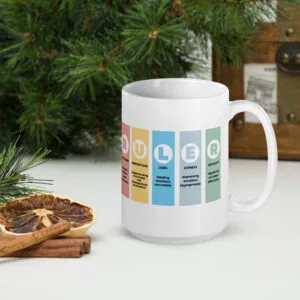 The Mood Meter & RULER White Glossy Ceramic Mug - Image 7