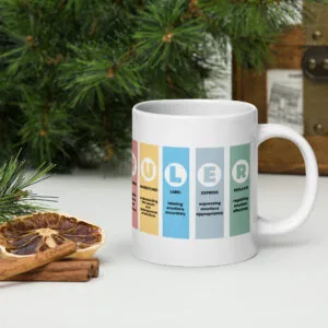 The Mood Meter & RULER White Glossy Ceramic Mug - Image 2