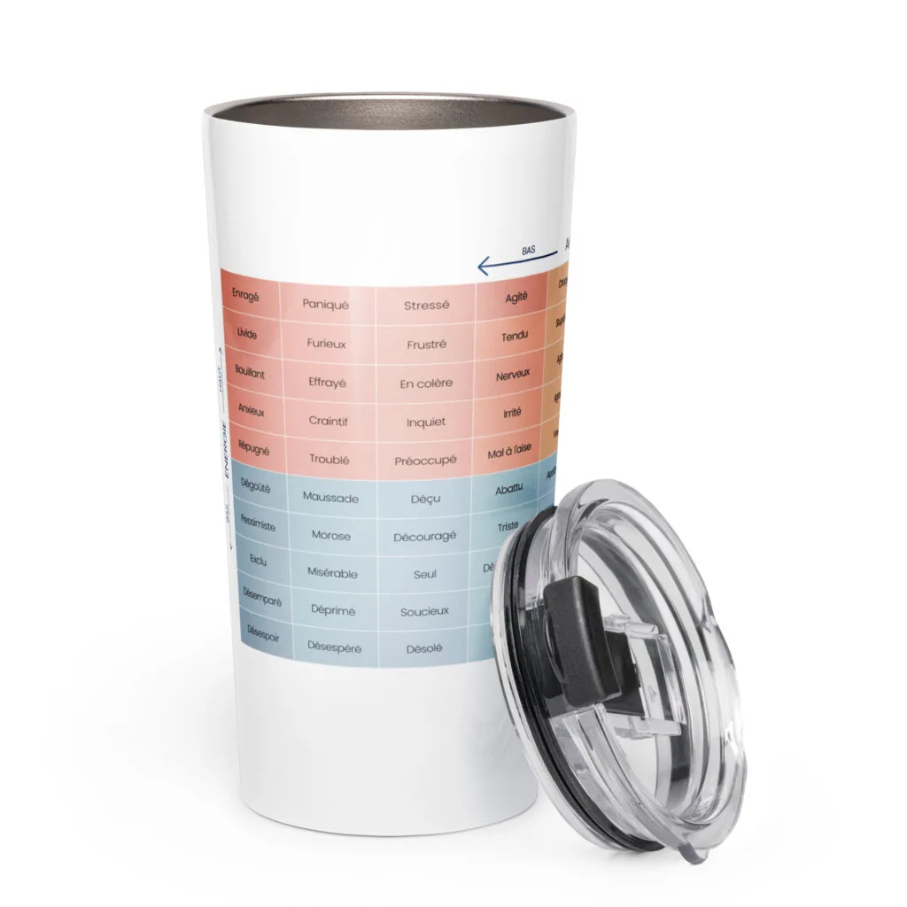 Mood Meter Gobelet Effilé en Acier Inoxydable – Édition Française